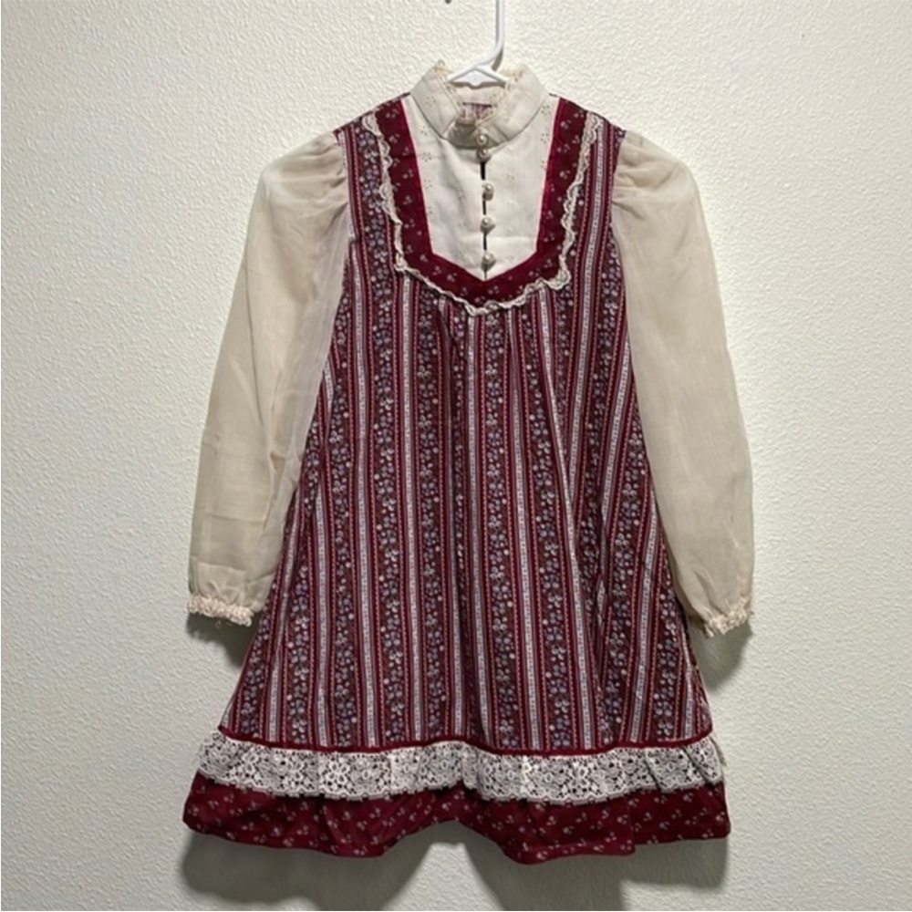 Handmade Vintage Gunne Sax Style Girls Dress Size 6